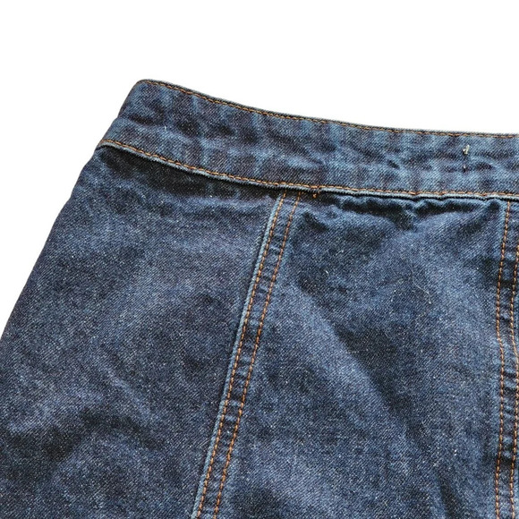 Altar'd State Womens Dark Wash Denim Jean Zip Mini Skirt Dark Blue Size Medium - Picture 4 of 10